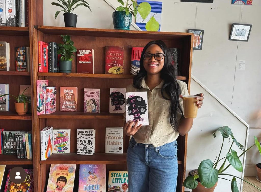 Author Anne Woappi of the How Not To Lose Your Virginity series at a book signing.